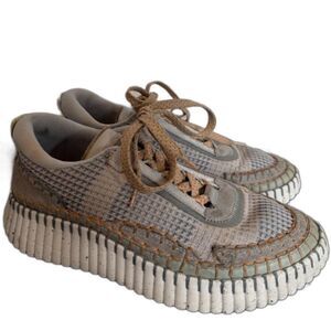 Chloe Women's Grey and Orange Trainers